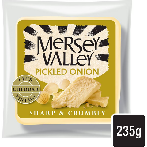 Mersey Valley Pickled Onion Cheddar Cheese 235g