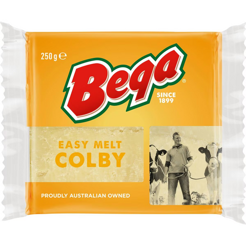 Bega Easy Melt Colby Cheese Block 250g