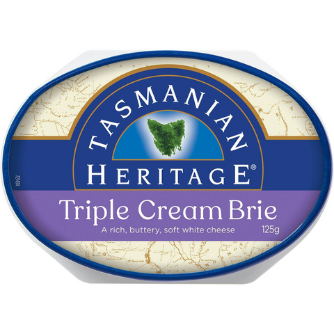 Tasmanian Heritage Triple Cream Oval Cheese 125g