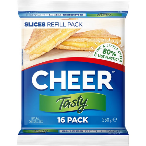 Cheer Cheese Tasty Cheese Slices 250g