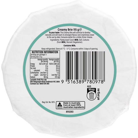 Old Telegraph Road Mild & Smooth Creamy Brie 115g