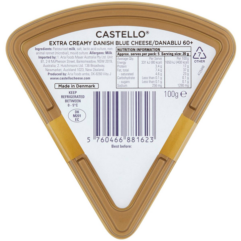 Castello Extra Creamy Mild Blue Cheese 100g