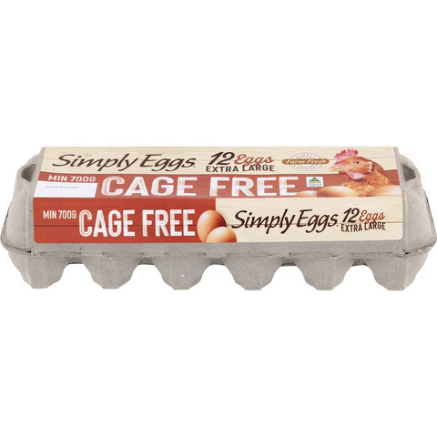 Simply Eggs 12 Extra Large Cage Free Eggs 700g