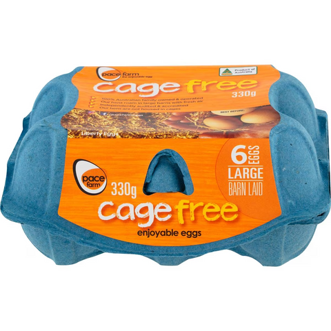 Pace Farm Liberty Eggs 6 Large Cage Free Eggs 330g