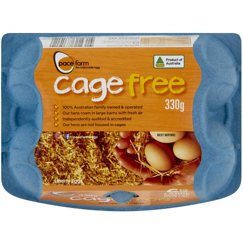 Pace Farm Liberty Eggs 6 Large Cage Free Eggs 330g