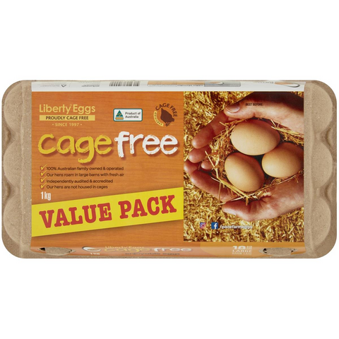 Liberty Eggs 18 Large Cage Free Eggs 1kg