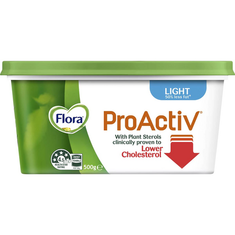 Flora Proactiv Cholesterol Lowering Margarine Spread Light 500g