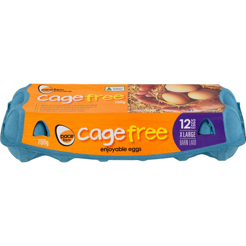 Pace Farm 12 Extra Large Cage Free Eggs 700g