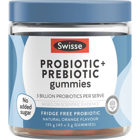 Swisse Probiotic + Prebiotic Gummies For Gut Health 45 Pack