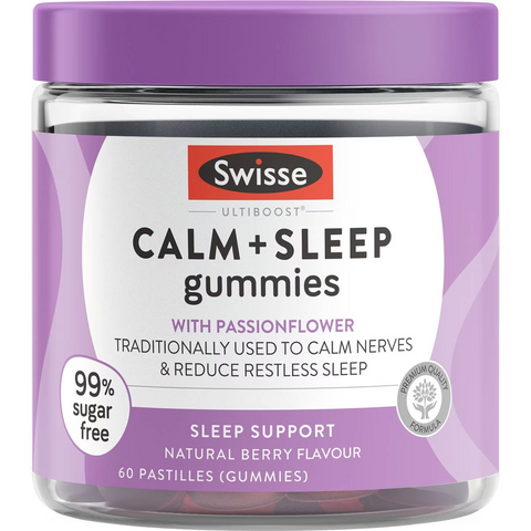 Swisse Ultiboost Calm + Sleep Gummies For Sleep Support 60 Pack