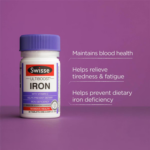 Swisse Ultiboost Iron Tablets Helps Relieve Fatigue 30 Pack