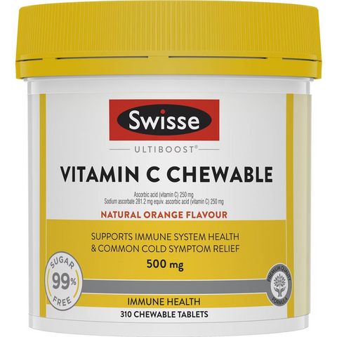 Swisse Ultiboost Vitamin C Chewable Tablets 500mg 310 Tablets