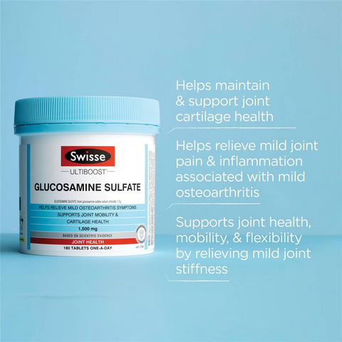 Swisse Ultiboost Glucosamine Sulfate Tablets For Joint Health 180 Pack