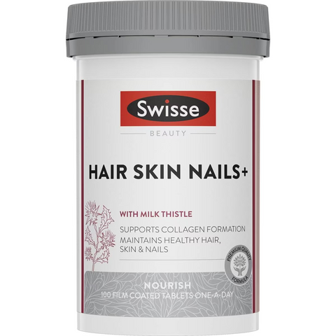 Swisse Beauty Hair Skin Nails+ Tablets For Collagen Formation 100 Pack