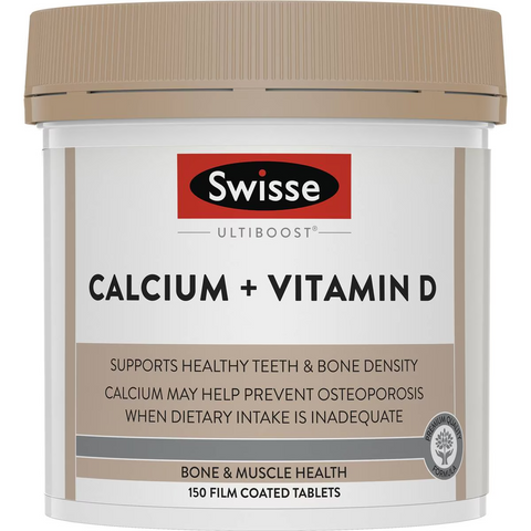 Swisse Ultiboost Calcium & Vitamin D Coated Tablets 150 Pack