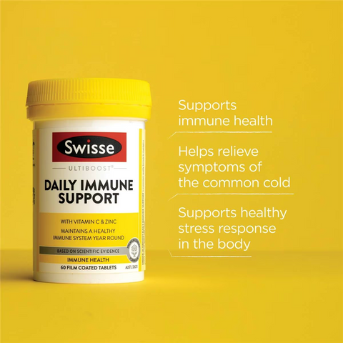 Swisse Ultiboost Daily Immune Support Tablets For Immune Health 60 Pack