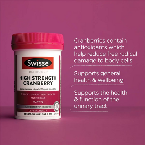 Swisse Ultiboost High Strength Cranberry Capsules 30 Pack