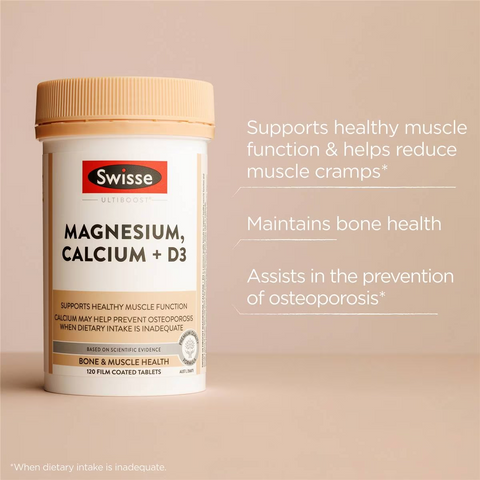 Swisse Ultiboost Magnesium, Calcium + D3 Tablets For Bone Health