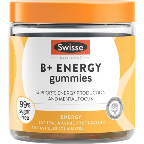 Swisse Ultiboost B+ Energy Gummies With Caffeine 60 Pack