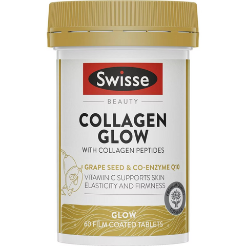 Swisse Beauty Collagen Glow Tablets For Skin Elasticity + Firmness 60 Pack