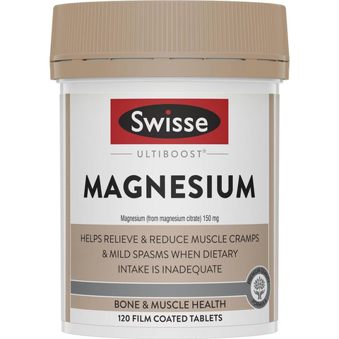 Swisse Ultiboost Magnesium Tablets For Bone And Muscle Health 120 Pack