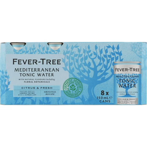 Fever-tree Mediterranean Tonic Cans 150 Ml X8 Pack