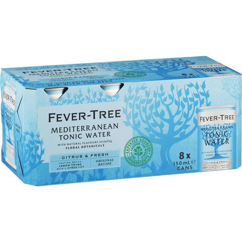 Fever-tree Mediterranean Tonic Cans 150 Ml X8 Pack