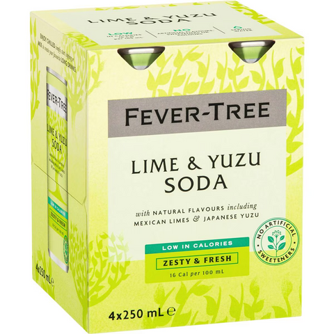 Fever-tree Lime & Yuzu Soda 250ml X 4 Pack