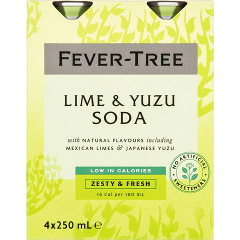 Fever-tree Lime & Yuzu Soda 250ml X 4 Pack