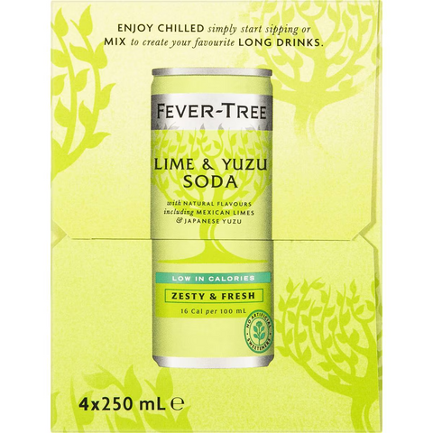 Fever-tree Lime & Yuzu Soda 250ml X 4 Pack