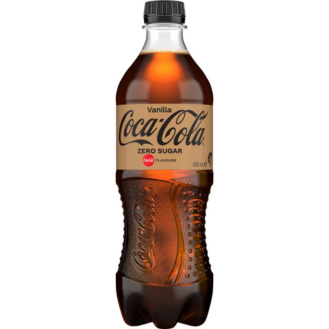 Coca - Cola Zero Sugar Vanilla Soft Drink Bottle 600ml