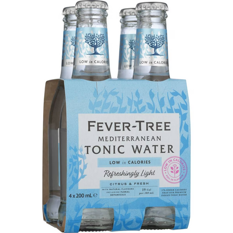 Fever-tree Mediterranean Light Tonic Water 4 X 200ml