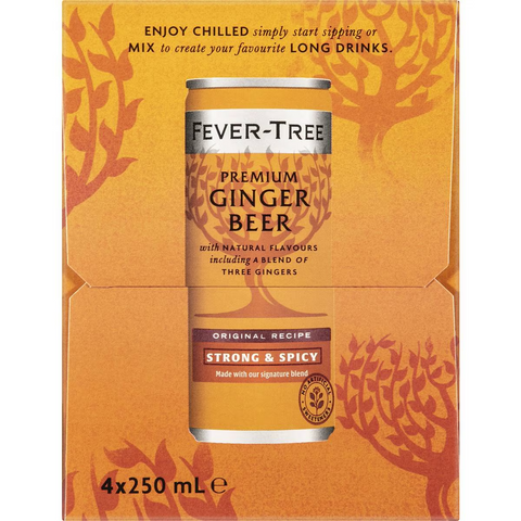 Fever-tree Premium Ginger Beer 250ml X 4 Pack