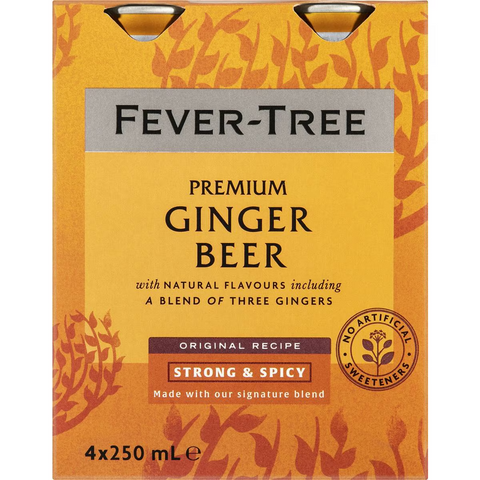 Fever-tree Premium Ginger Beer 250ml X 4 Pack