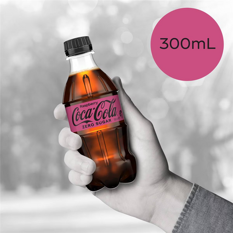 Coca - Cola Raspberry Zero Sugar Bottles 300ml X 12 Pack