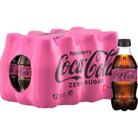 Coca - Cola Raspberry Zero Sugar Bottles 300ml X 12 Pack