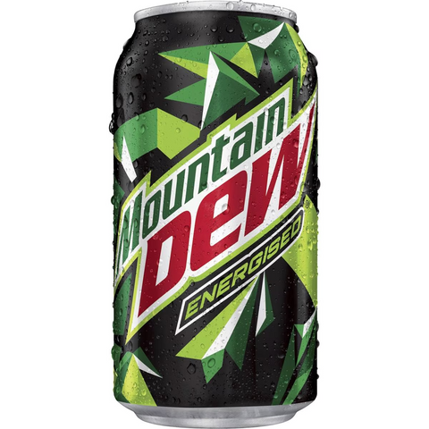 Mountain Dew Energised Soft Drink Multipack Cans 375ml X 10 Pack