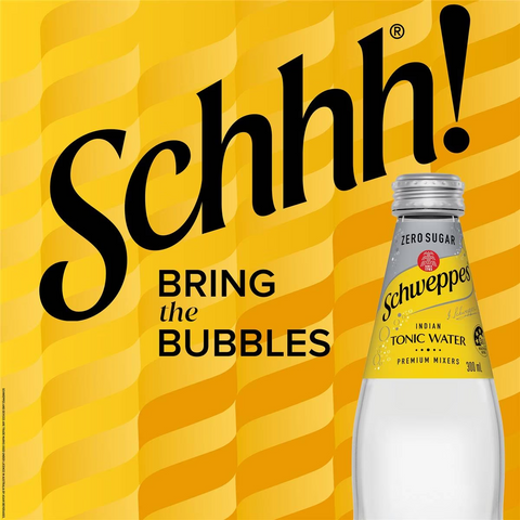 Schweppes Zero Sugar Mixers Indian Tonic Water Bottles Multipack 300ml X 4