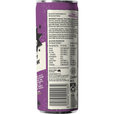 Lo Bros Kombucha Raspberry & Blackcurrant 250ml X 4 Pack