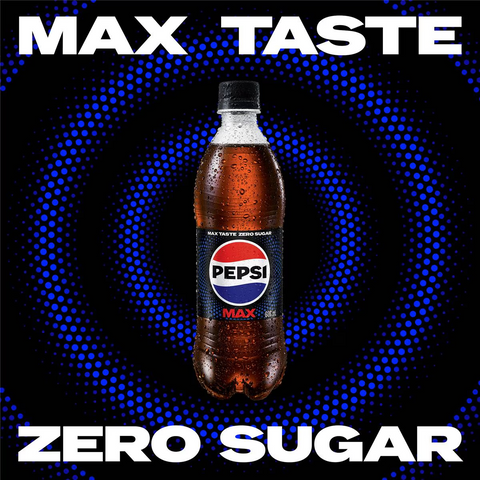 Pepsi Max No Sugar Cola Soft Drink Bottle 600ml