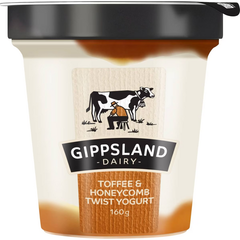 Gippsland Dairy Toffee Honeycomb Twist Yoghurt 160g