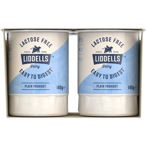 Liddells Lactose Free Yoghurt Plain 140g X 4 Pack