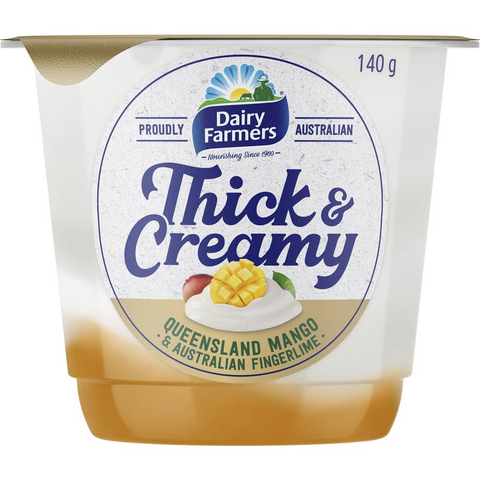 Dairy Farmers Thick & Creamy Mango & Fingerlime Yoghurt 140g