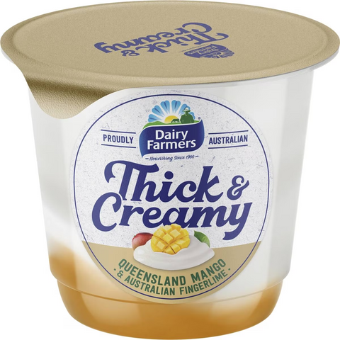 Dairy Farmers Thick & Creamy Mango & Fingerlime Yoghurt 140g