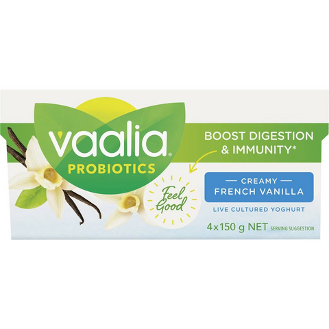 Vaalia Probiotic Yoghurt French Vanilla 150gx 4 Pack