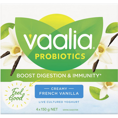 Vaalia Probiotic Yoghurt French Vanilla 150gx 4 Pack