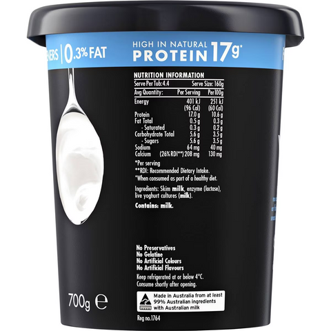 Yopro Danone High Protein Yoghurt No Added Sugar Plain 700g