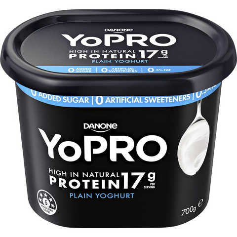 Yopro Danone High Protein Yoghurt No Added Sugar Plain 700g