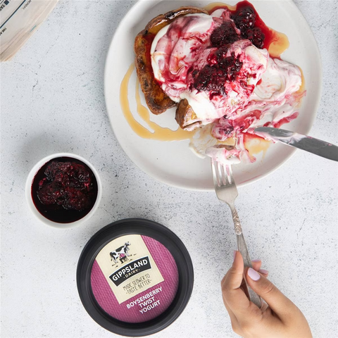 Gippsland Dairy Twist Yoghurt Boysenberry 700g