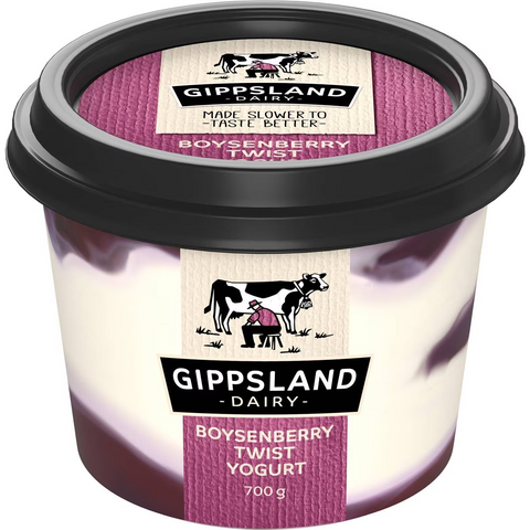 Gippsland Dairy Twist Yoghurt Boysenberry 700g